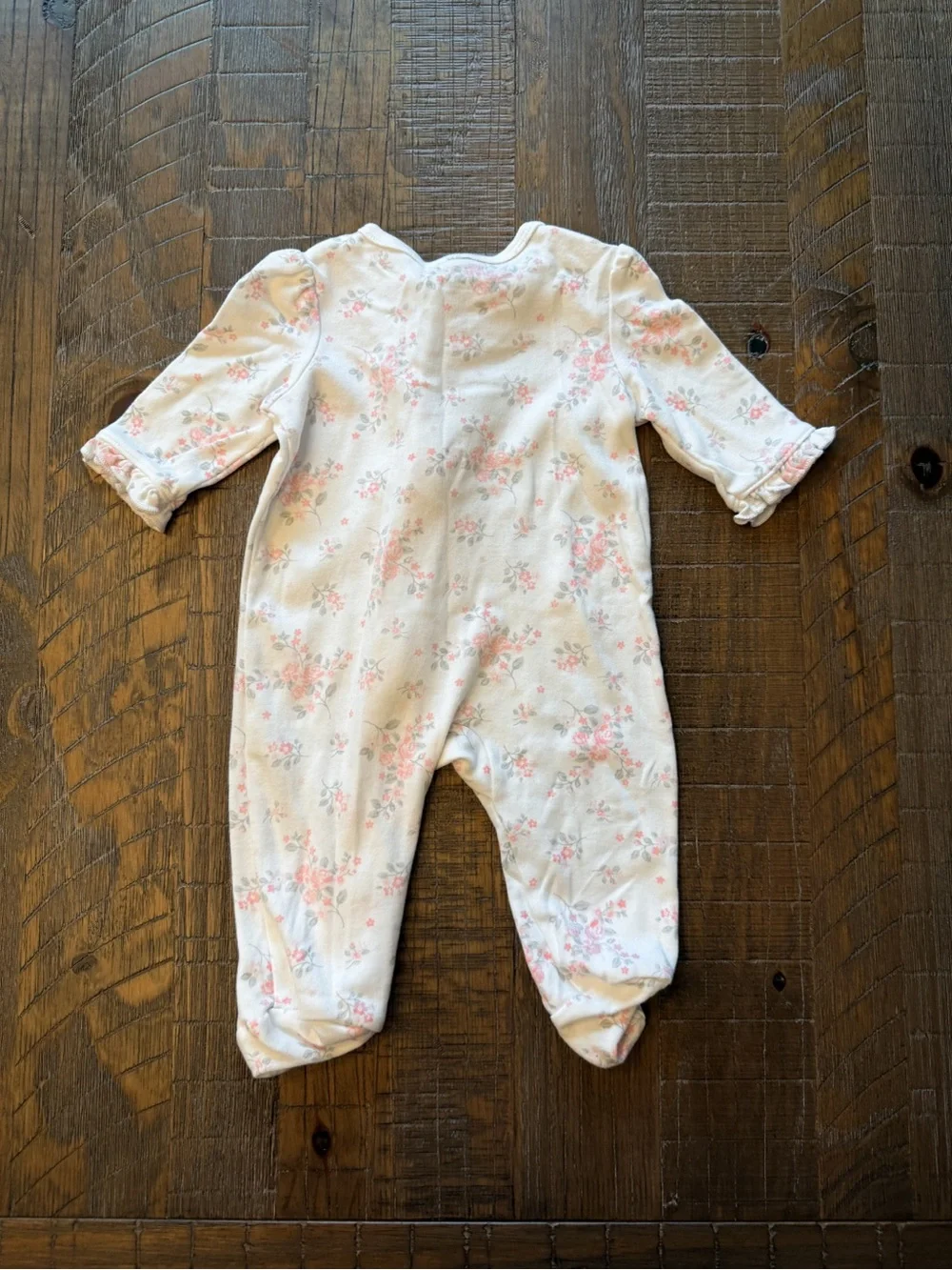 NWOT Little Me Baby Girl 100% Cotton Footed Sleeper Bundle 3M (2 Pack)